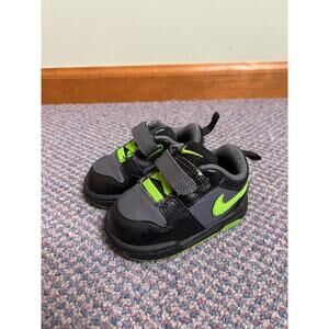 Nike Baby Court Vision Black and Green Shoes 3C